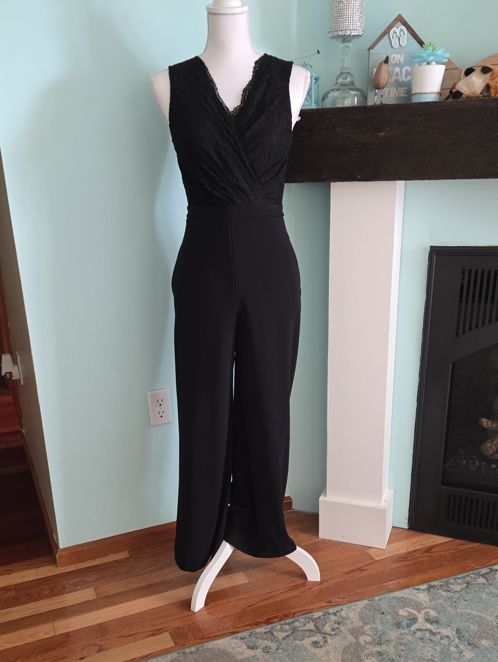 Express Black Lace Jumpsuit PS
